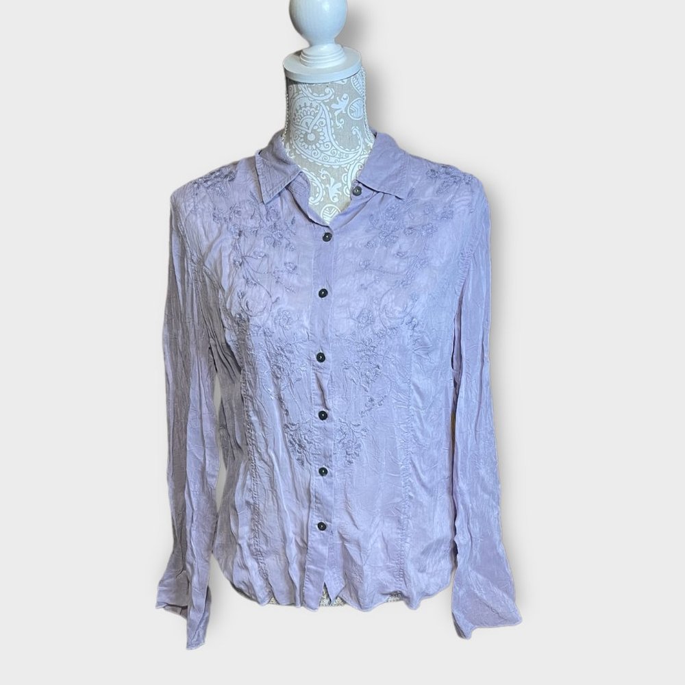 J.Jill lilac women’s long sleeve top size medium.